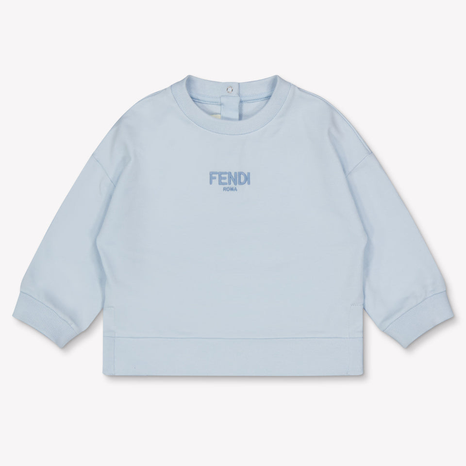 Fendi Baby Unisex Sweater In Light Blue