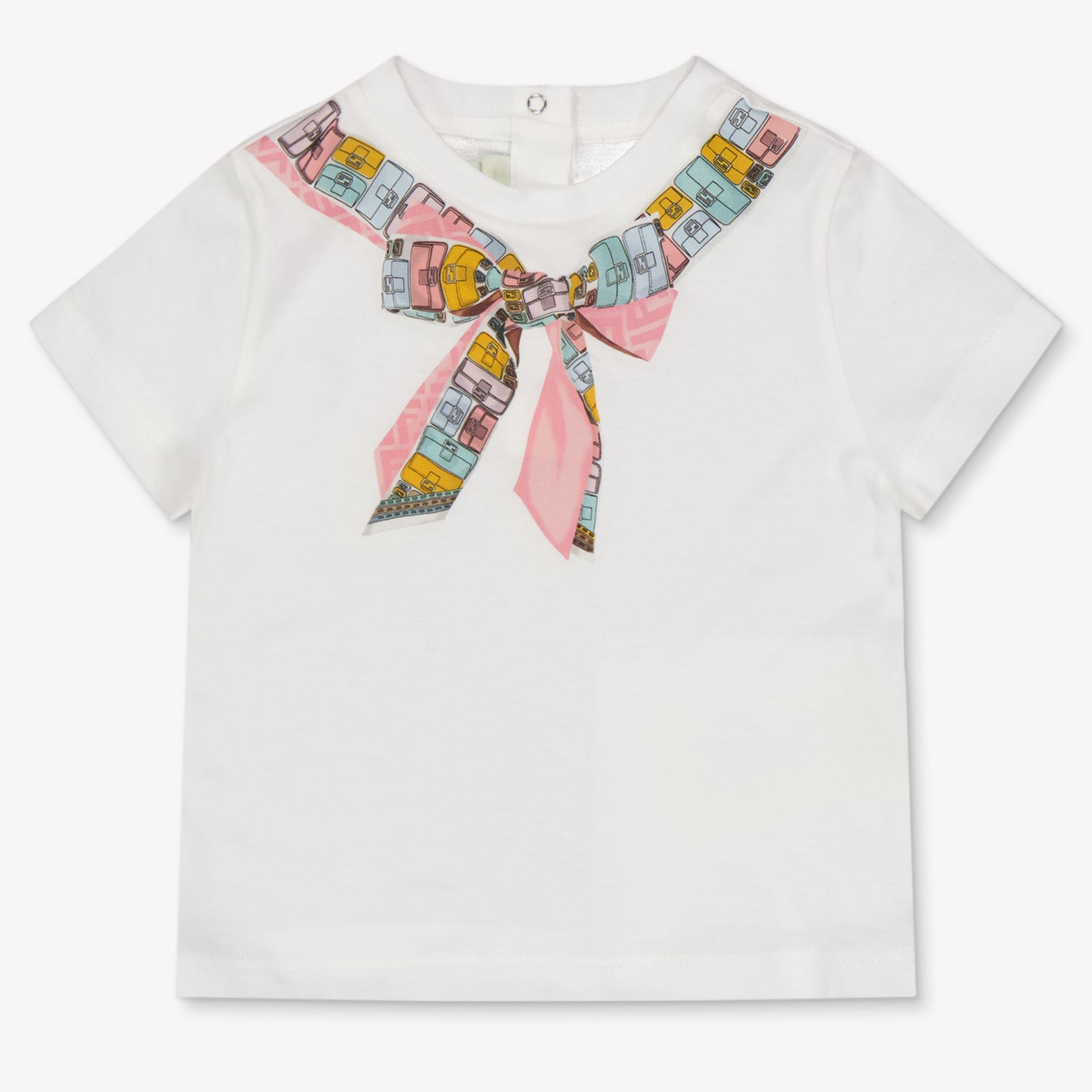 Fendi Baby Meisjes T-Shirt In Wit