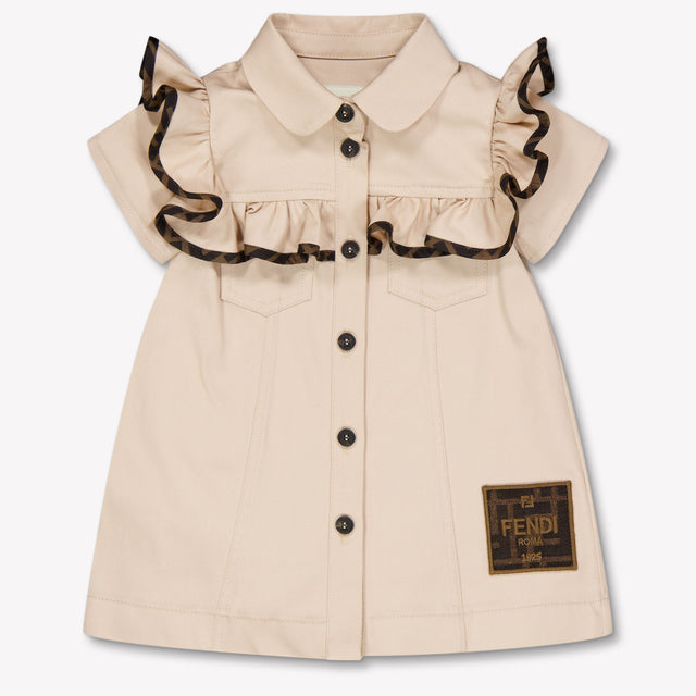 Fendi Baby Meisjes Jurk In Beige