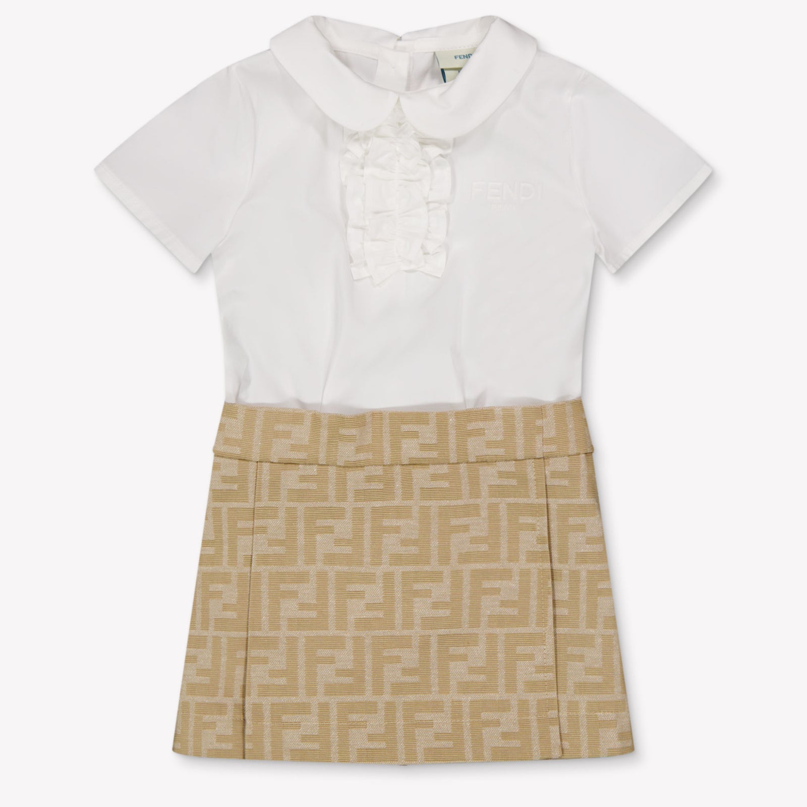 Fendi Baby Meisjes Jurk In Beige