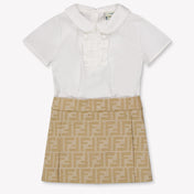 Fendi Baby Meisjes Jurk In Beige