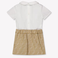 Fendi Baby Meisjes Jurk In Beige