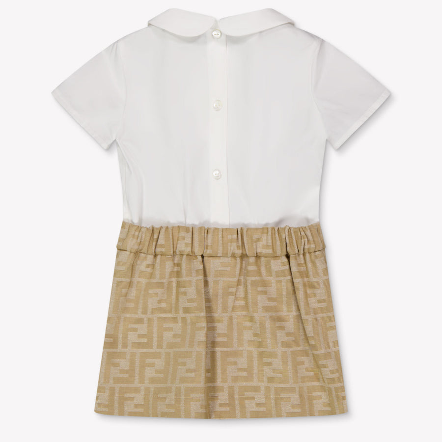 Fendi Baby Meisjes Jurk In Beige