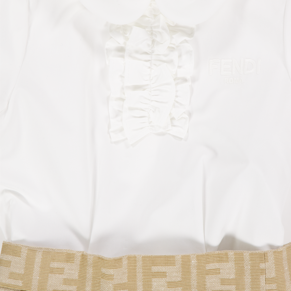 Fendi Baby Meisjes Jurk In Beige