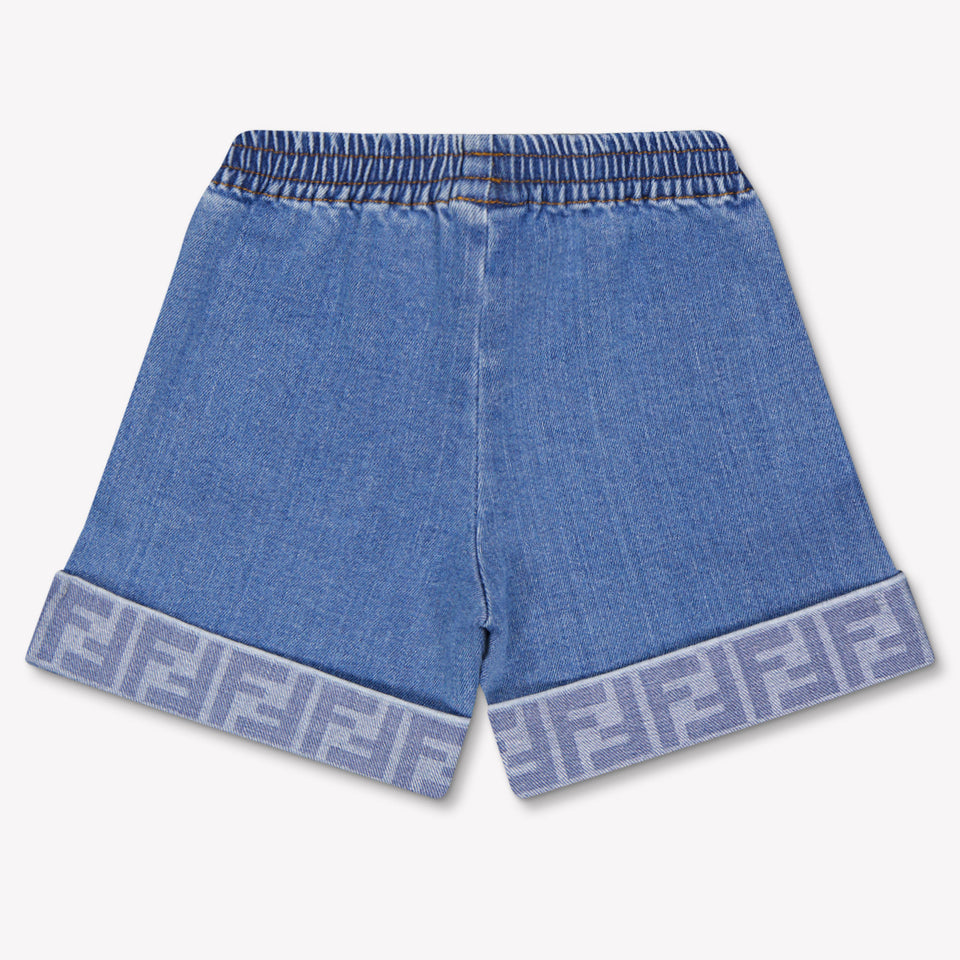 Fendi Baby Unisex Shorts In Jeans