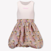 Palm Angels Kids Girls Dress In Pink