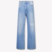 Palm Angels Kids Boys Jeans In Light Blue