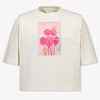 Palm Angels Kinder Meisjes T-Shirt In Off White