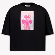 Palm Angels Kids Girls T-Shirt In Black