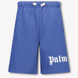 Palm Angels Kids Boys Shorts In Blue