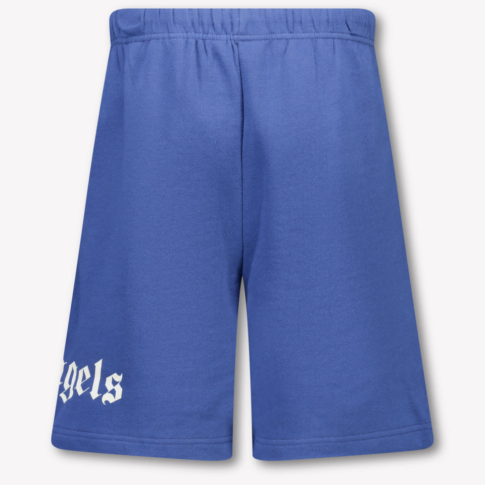 Palm Angels Kids Boys Shorts In Blue