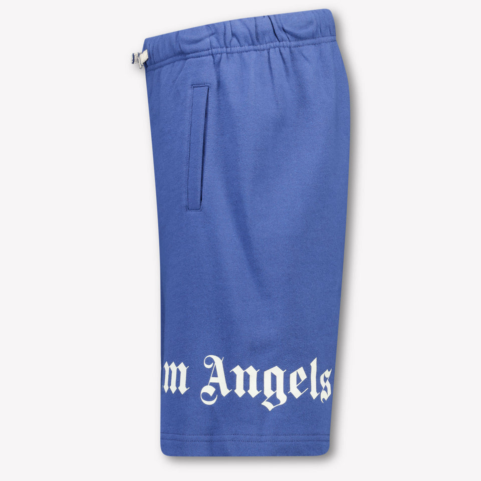 Palm Angels Kids Boys Shorts In Blue