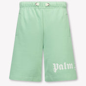 Palm Angels Kids Boys Shorts In Green
