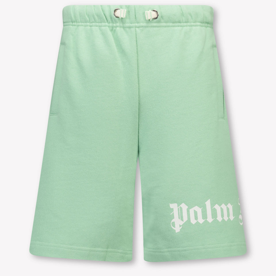 Palm Angels Kids Boys Shorts In Green