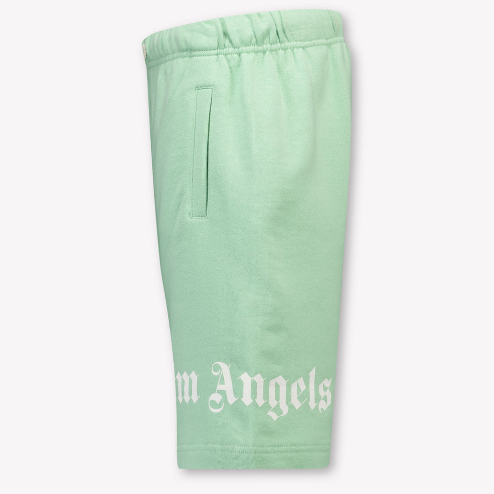 Palm Angels Kids Boys Shorts In Green