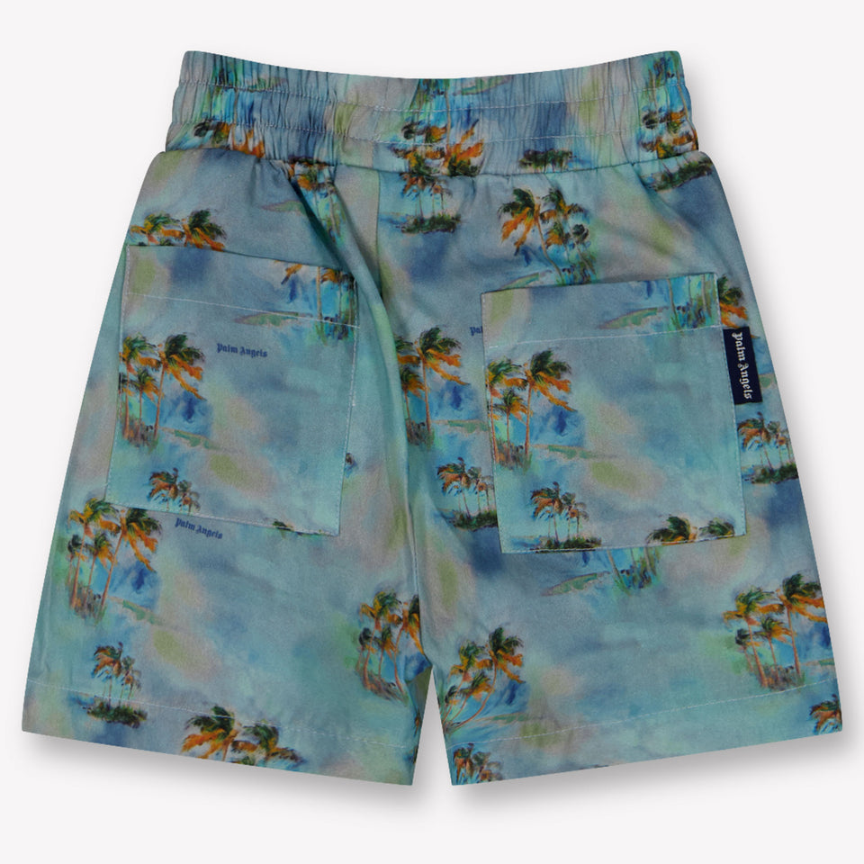 Palm Angels Baby Jongens Shorts In Licht Blauw