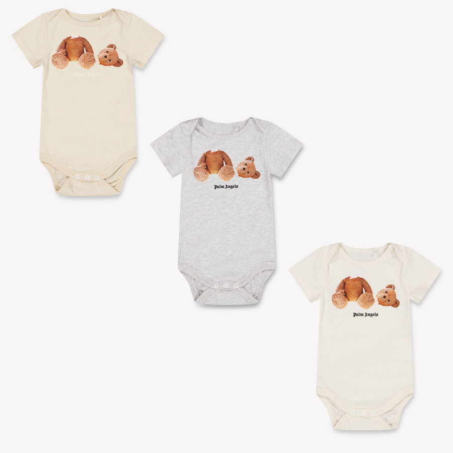 Palm Angels Baby Boys Bodysuit in Beige