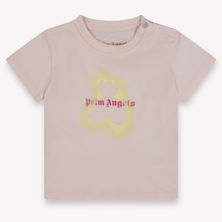 Palm Angels Baby Meisjes T-Shirt In Roze