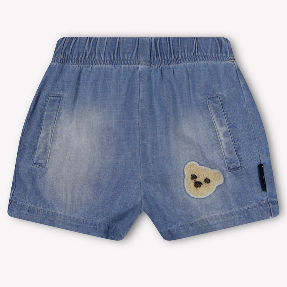 Palm Angels Baby Boys Shorts In Light Blue