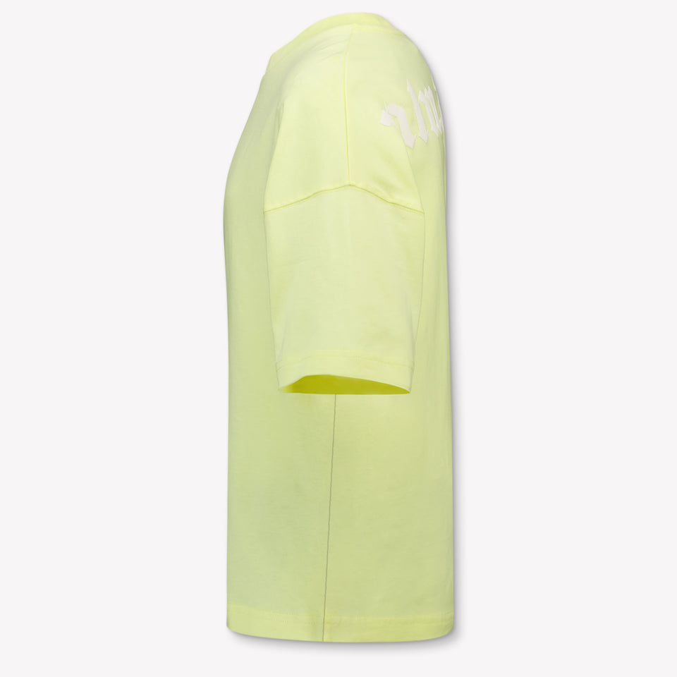 Palm Angels Kids Girls T-Shirt In Yellow