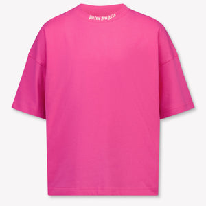 Palm Angels Kinder Meisjes T-Shirt In Fuchsia