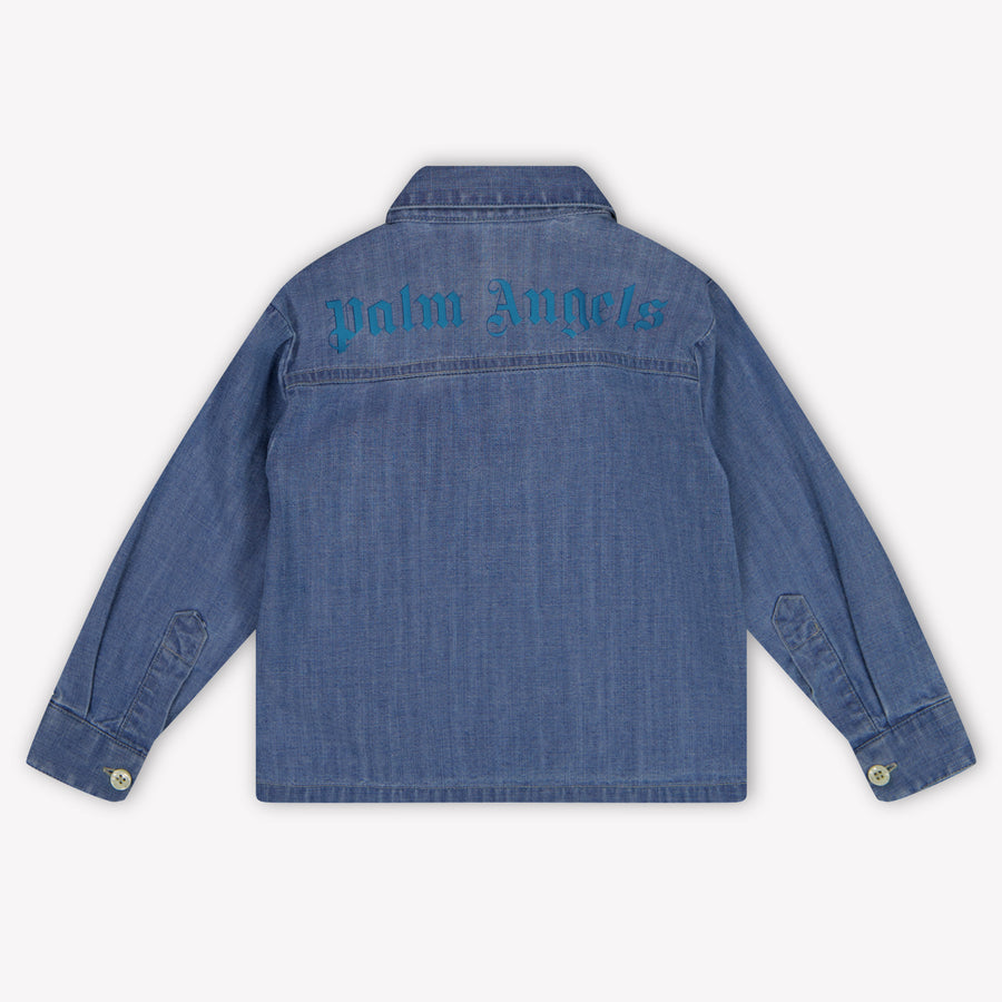 Palm Angels Baby Boys Blouse In Light Blue