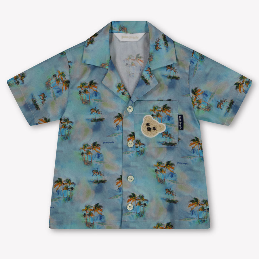 Palm Angels Baby Boys Blouse In Light Blue