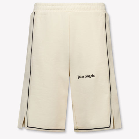 Palm Angels Kids Boys Shorts In Beige