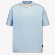 Palm Angels Kids Boys T-Shirt In Light Blue
