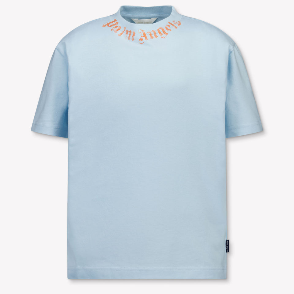 Palm Angels Kids Boys T-Shirt In Light Blue