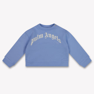 Palm Angels Baby Boys Sweater In Light Blue