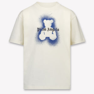 Palm Angels Kinder Jongens T-Shirt In Off White