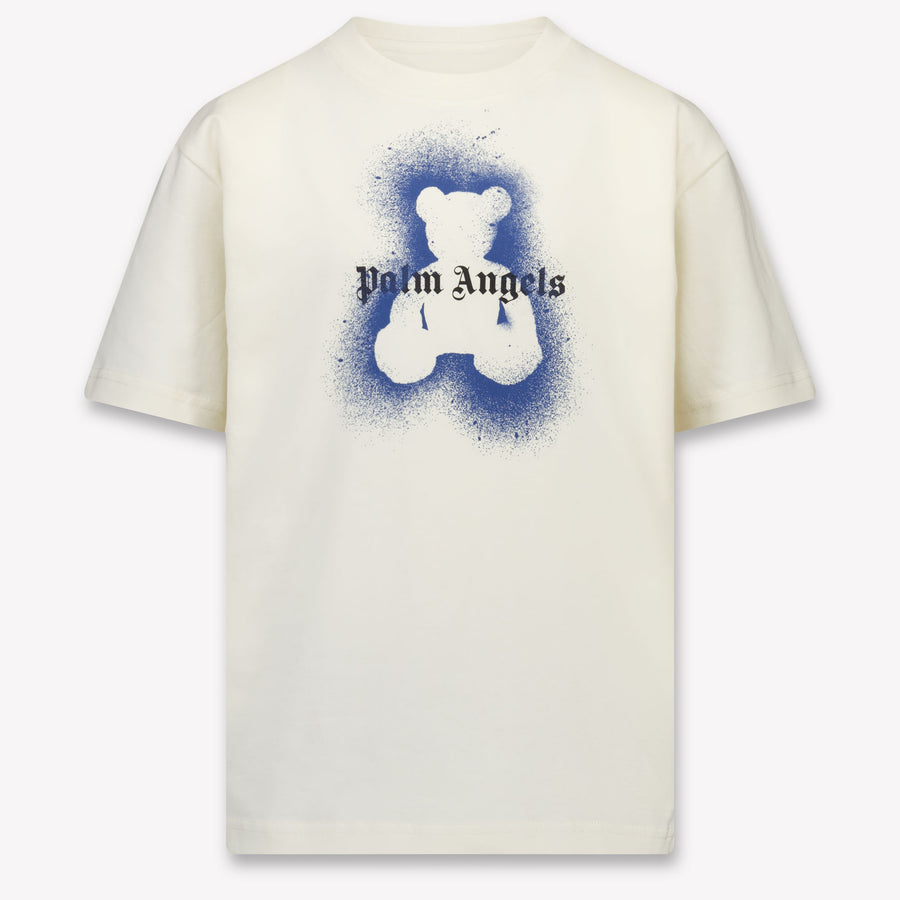 Palm Angels Kinder Jongens T-Shirt In Off White