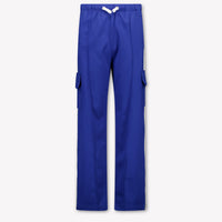 Palm Angels Kids Boys Pants In Blue