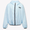 Palm Angels Kids Boys Summer jacket In Light Blue