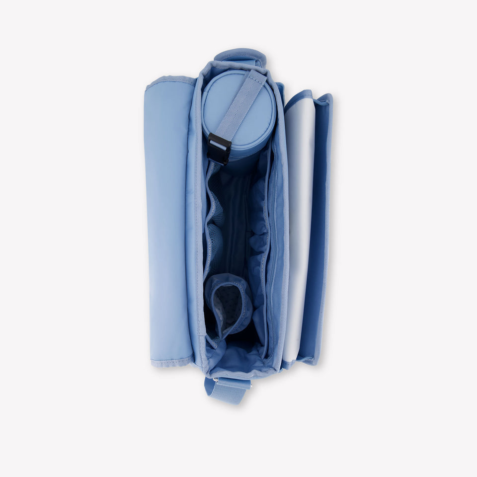 Armani Baby Unisex Diaper Bag In Light Blue