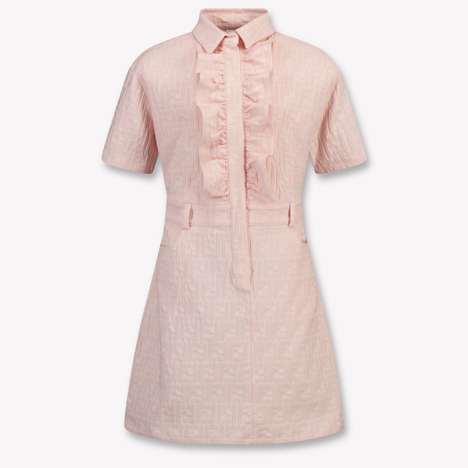 Fendi Kids Girls Dress In Light Pink