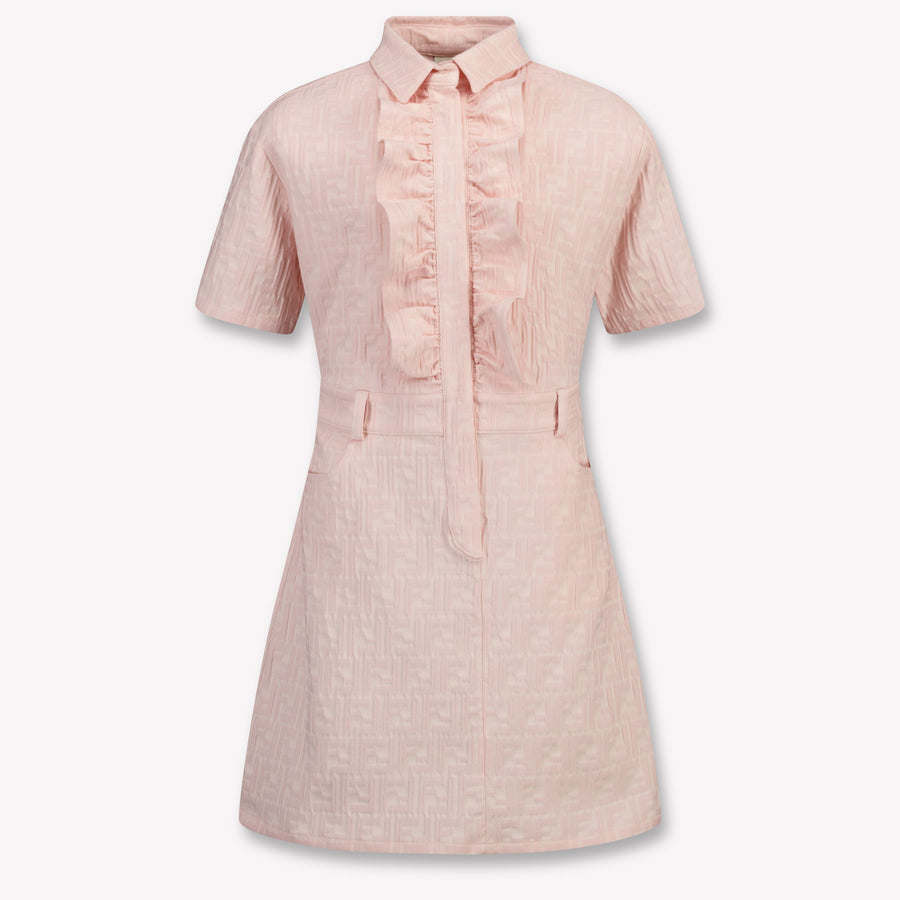 Fendi Girls Dress in Light Pink