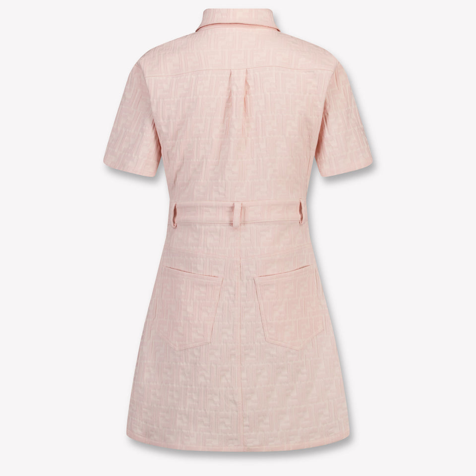 Fendi Kids Girls Dress In Light Pink