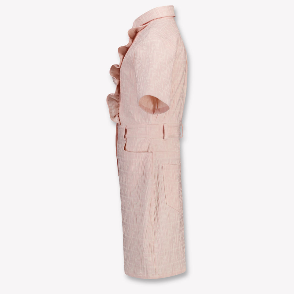 Fendi Kids Girls Dress In Light Pink