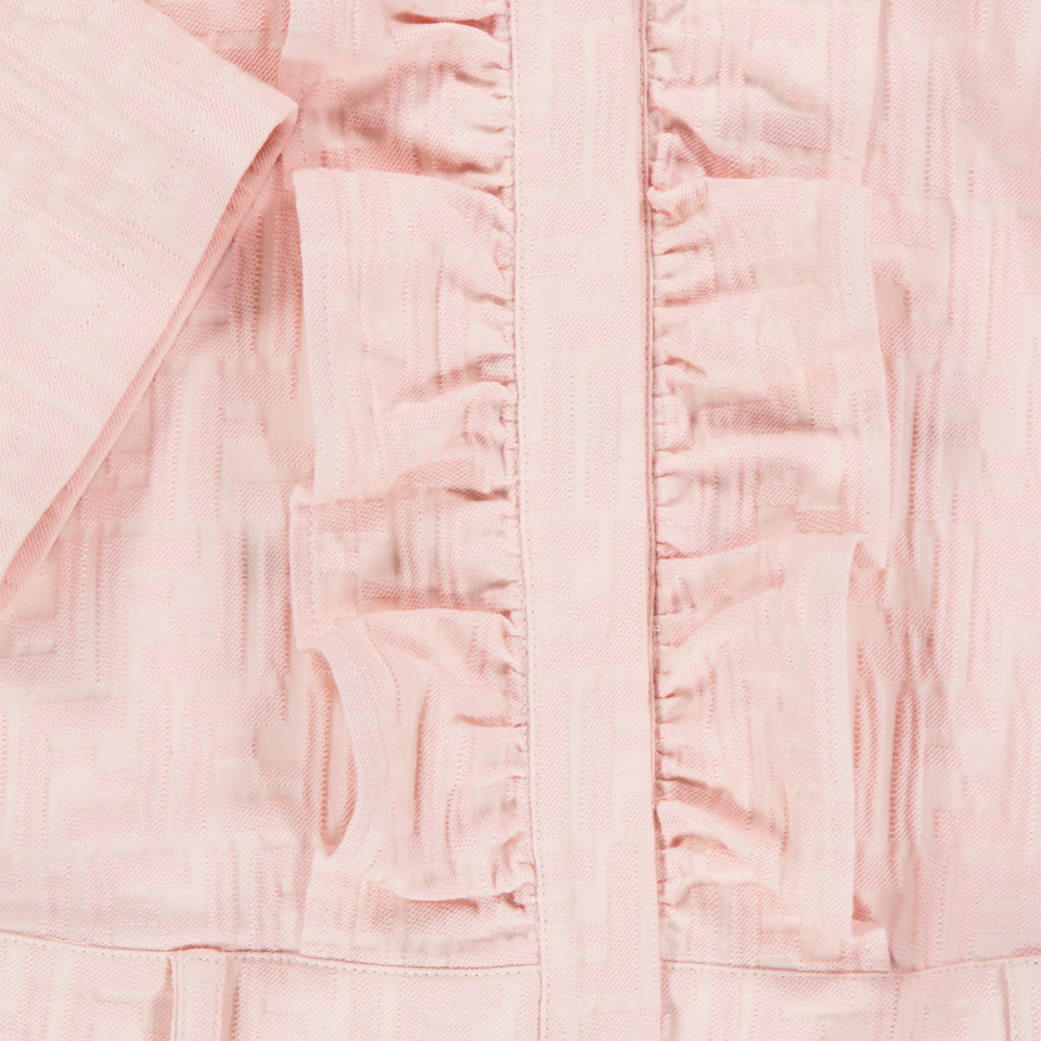 Fendi Kids Girls Dress In Light Pink