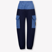 Fendi Kids Boys Pants In Navy