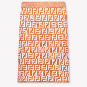 Fendi Kids Girls Skirt In Orange