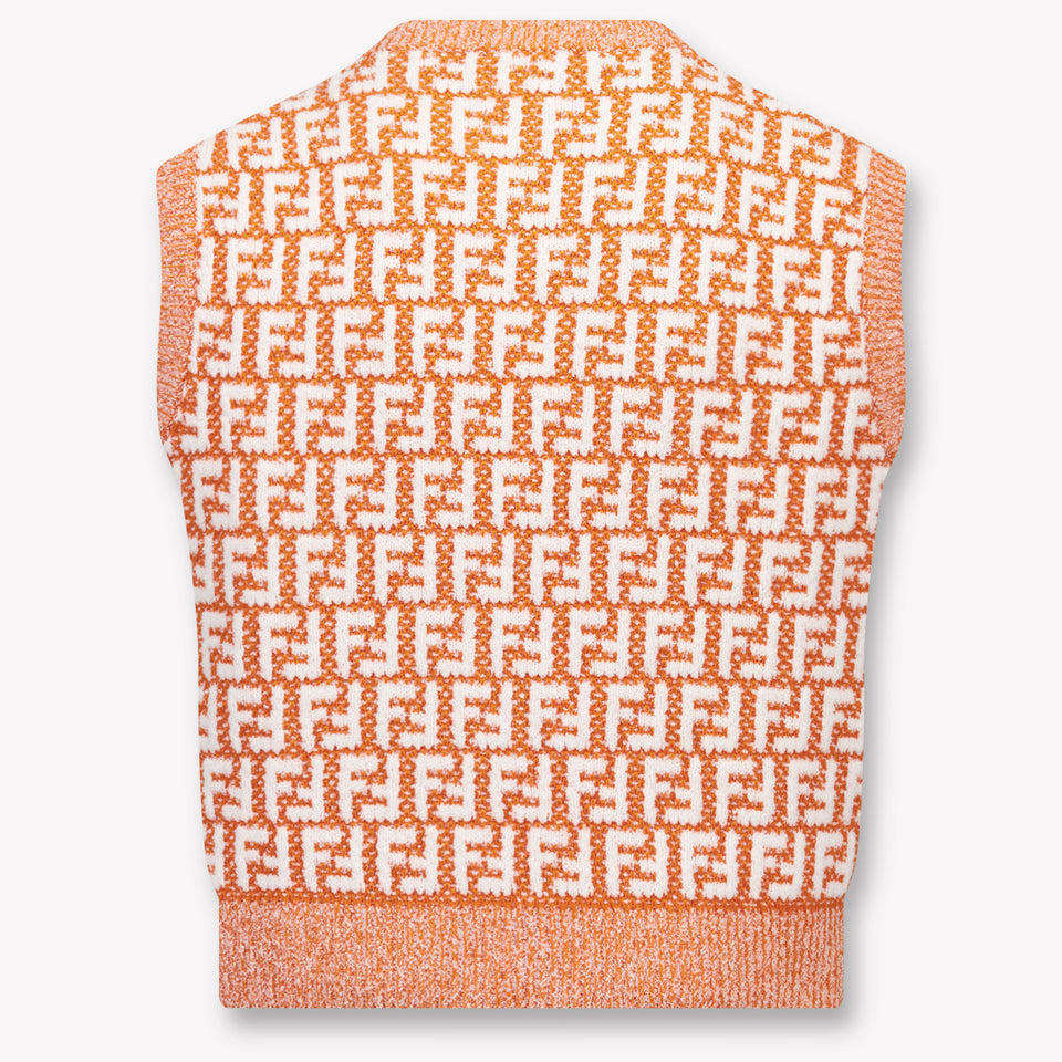 Fendi Kids Girls T-Shirt In Orange