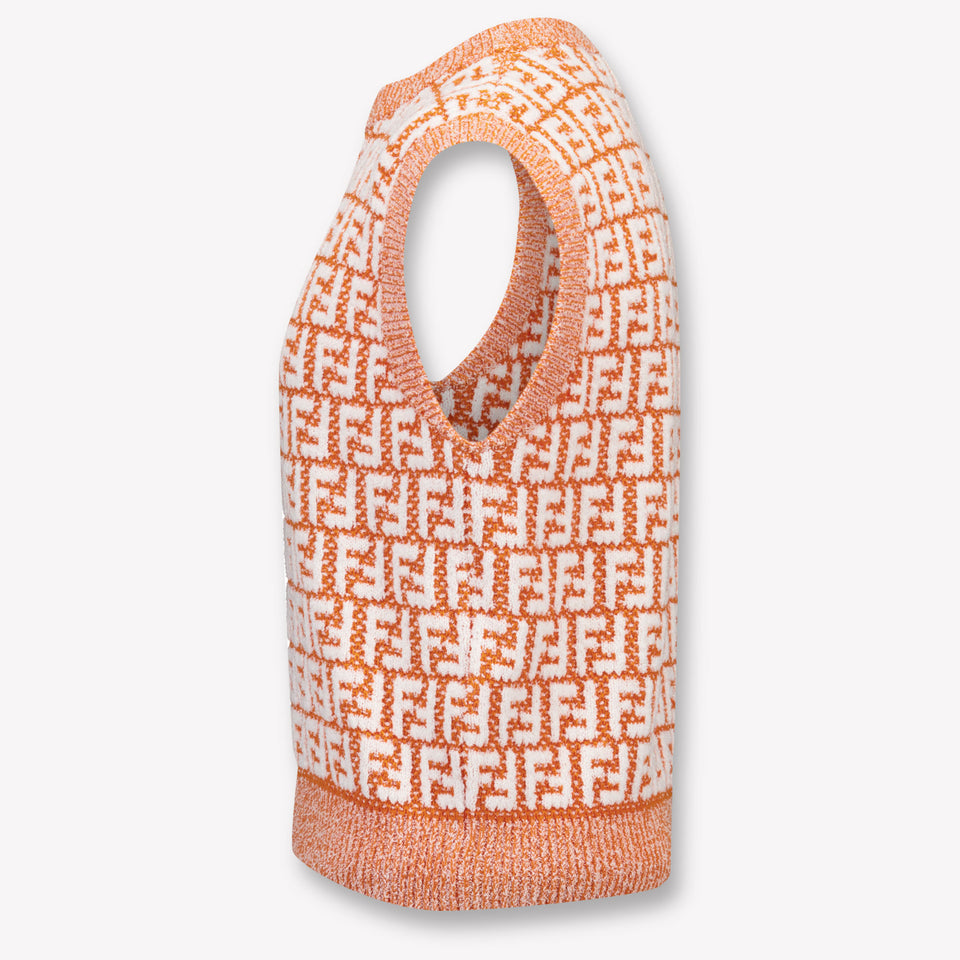 Fendi Kids Girls T-Shirt In Orange