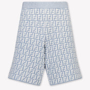 Fendi Kids Boys Shorts In Light Blue