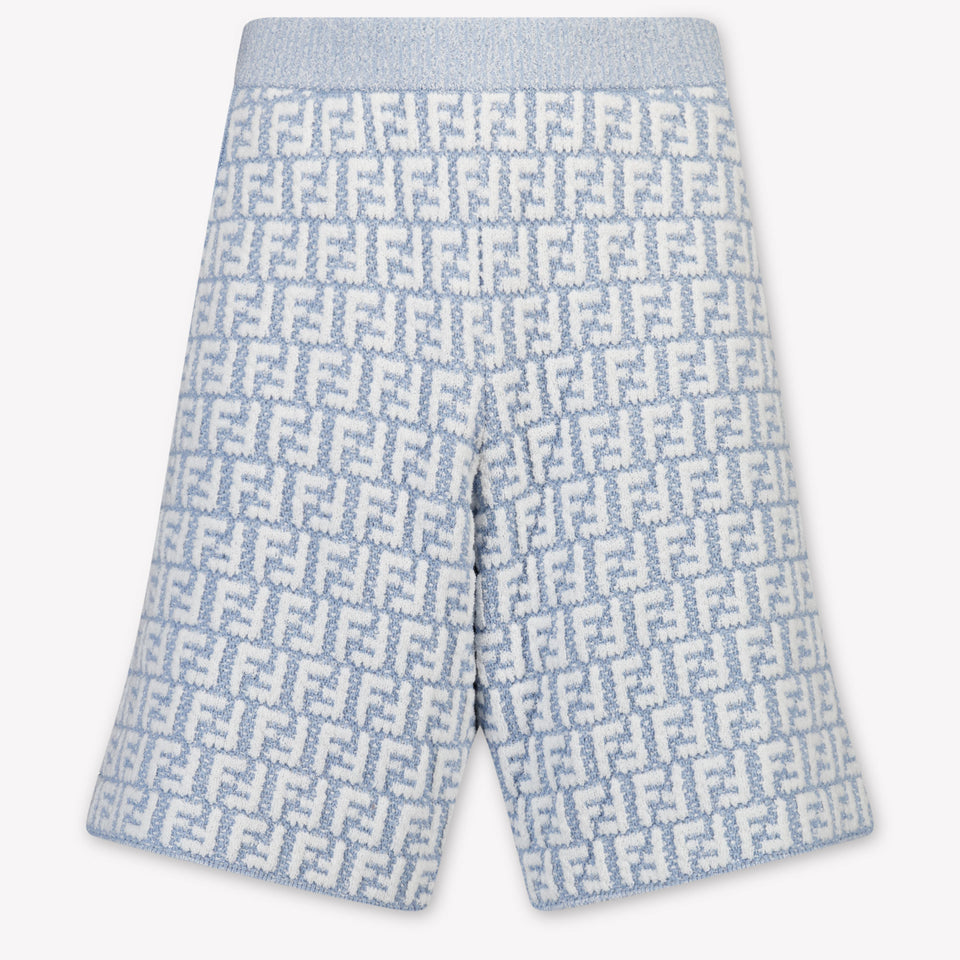 Fendi Kids Boys Shorts In Light Blue