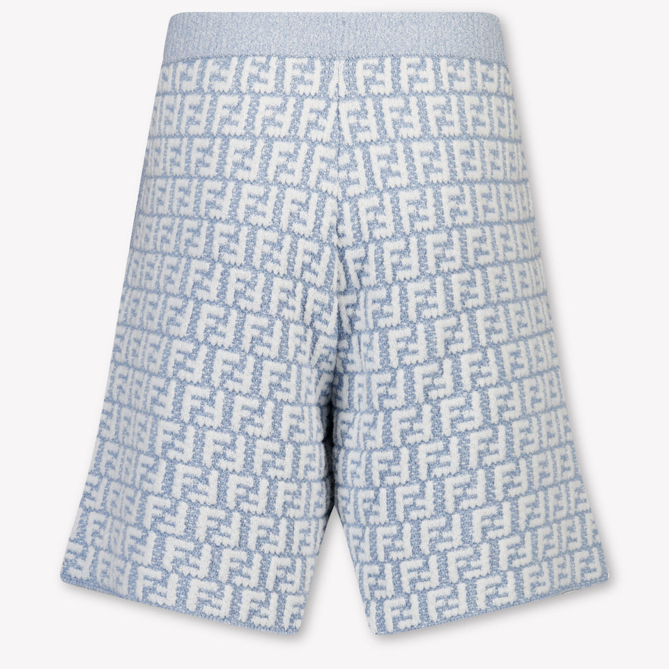 Fendi Kids Boys Shorts In Light Blue