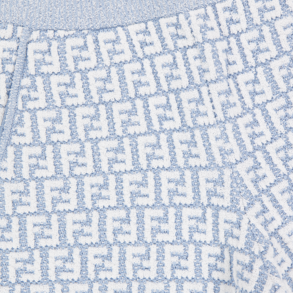 Fendi Kids Boys Shorts In Light Blue