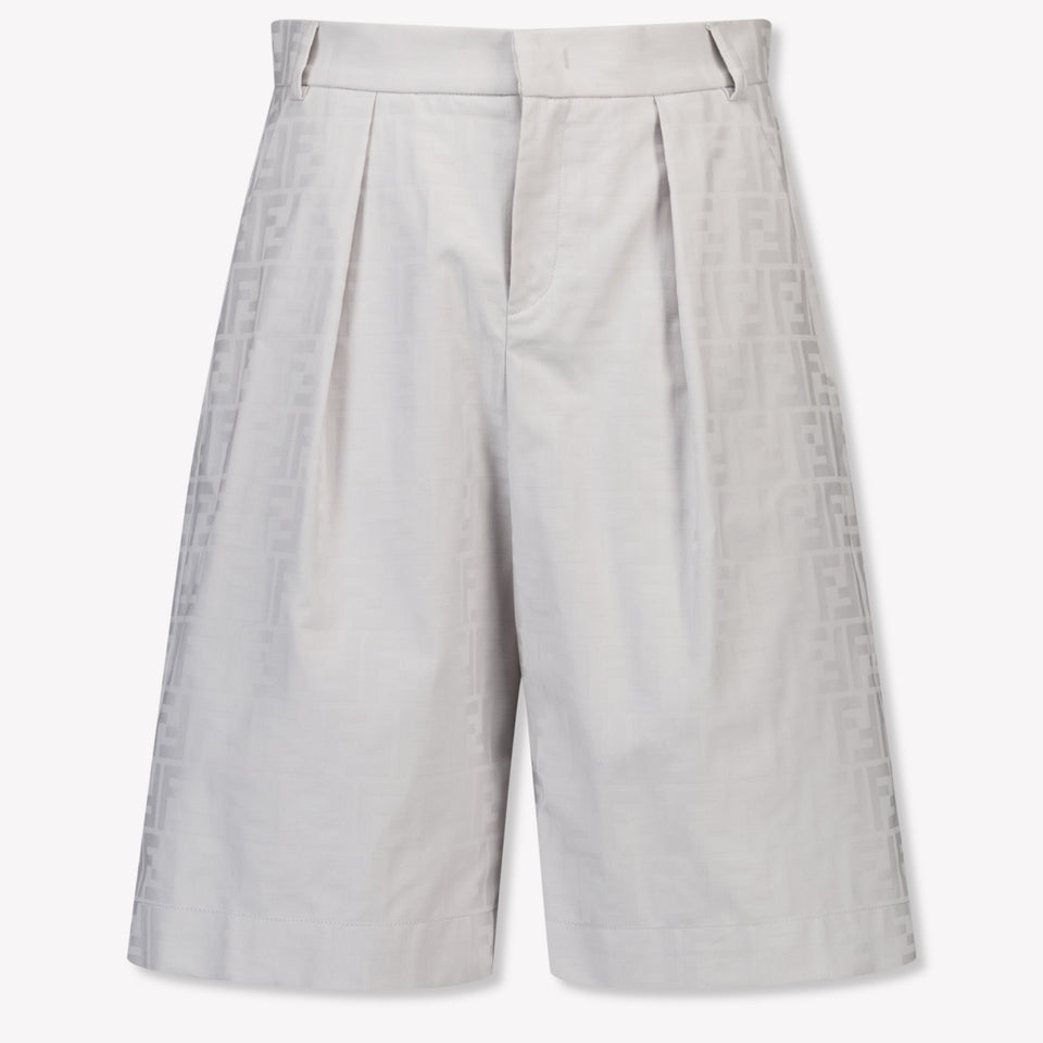 Fendi Kids Boys Shorts In Light Gray